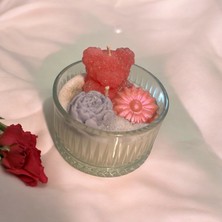 Dekoratif Çiçek Bahçesi Ahududu Kokulu Orta Boy Kase %100 Doğal Soya Wax Mum