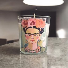 Frida Kahlo Temalı Mum Soya Wax Mum Cam Bardakta Hediyelik Dekoratif Mum