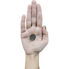 G&A Jewels Gizemli Güç 925 Ayar Gümüş Oksitli Yaldız (Altın) Kaplama Gümüş Kolye