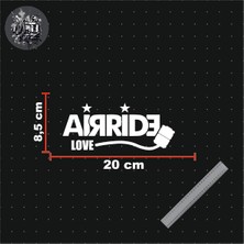 Mti Creative Airride Love Sticker Yazı Jdm Araba-Motosiklet Cam Etiket Sticker