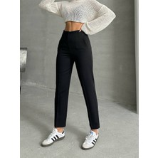Arzu Has Butik Yeni Sezon Pensli Yüksek Bel Boru Paça Kumaş Pantolon
