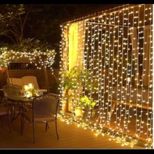 3*2 Perde LED Sarı Işık