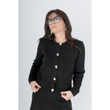 Boutique de Elegante Hırkalı Etek Takım Siyah - Standart