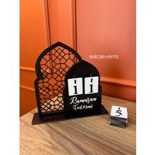 Ramazan Takvimi Ahşap Imsakiye Dekoratif 07