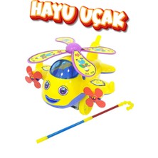 Blue Special Bastonlu Sopalı Hayu Tekerlekli Helikopter Uçak