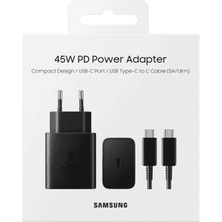 Samsung 45W EP-T4511X Type-C Süper Hızlı Şarj Cihazı - Siyah ( Samsung Türkiye Garantili )