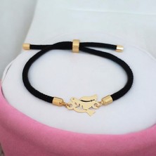 14 Ayar Altın Plakalı Kuş Figürlü Zülfikar Bilekliği, Güç ve Zaferi Simgeleyen, Siyah Örgü Det Aylı Gençlere Özel Anlamlı Bir Hediye!