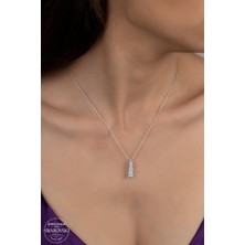 Kutaydan Swr Zirconia Üç Boylu Tria Kadın Gümüş Kolye