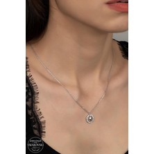 Kutaydan Swr Zirconia Kutup Yıldızı Çemberi Kadın Gümüş Kolye