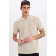 DeFacto Regular Fit Polo Yaka Fermuarlı Kısa Kollu Tişört E4233AX25SM