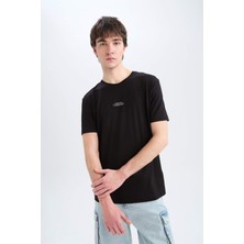 DeFacto Regular Fit Bisiklet Yaka Baskılı Kısa Kollu Tişört E5179AX25SM