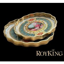 Royking 2 Li Oval Tepsi 44 x 36-38 x 31  cm  Fx 058