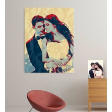 BK Kişiye Özel Gelin Damat Evlilik Hatırası Kanvas Tablo (70 x 100  cm .) 15