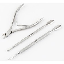 Senin Stilin 3 Adet Tırnak Tırnak Eti Itici Ölü Cilt Sökücü Paslanmaz Çelik Tırnak Makası Kaşık Çift Uçlu Giyotin Kesici Clipper Manikür Araçları (Yurt Dışından)