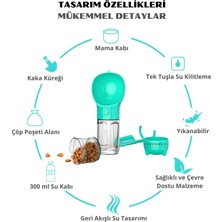 Greenwich Taşınabilir Seyahat Seti 300 ml | Mama Ve Su Kabı | Kaka Küreği Ve Poşeti | Kedi Köpek