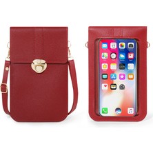 Runxi Life Hall Kadın Kilit Toka Crossbody Çanta Dokunmatik Ekran Cep Telefonu Cüzdan Kız Öğrenci Toka Küçük Para Cüzdanı (Yurt Dışından)