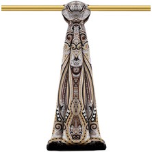 Gold Marakeş Desen Sura Ipek Şal