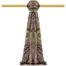 Yeşil Nil Desen Sura Ipek Şal