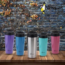 PENGUEN-3027 Siyah Mug Termos 400ML