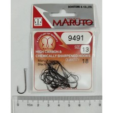 Maruto 9491 Black Nikel Düz Olta İğnesi