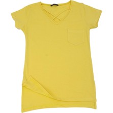 Kadın Yaka Detaylı T-Shirt