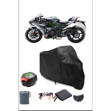 Kawasaki Ninja Zx-4R Arka Çanta Uyumlu Siyah Motosiklet Branda Su Geçirmez Dayanıklı Kumaş