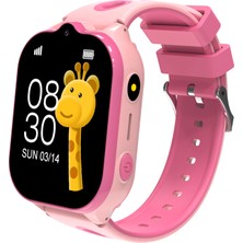 Smart Kids KN8101 Pembe 4G sim kartlı Kameralı Canlı Konum Takibi ve SOS acil aramalı Akıllı Çocuk Saati
