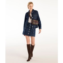 Normal Kesim Dikiş Detaylı Denim Ceket