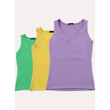 Kadın Sıfırkol Astarlı T-Shirt