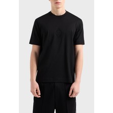 Emporio Armani Kabartmalı Logo % 100 Pamuk Regular Fit Bisiklet Yaka T Shirt Erkek T Shirt EM001040 AF13669 UC001