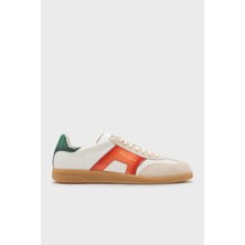 Santoni Logolu  Deri Süet Detaylı Sneaker Ayakkabı Erkek Ayakkabı MBPL21965FARCNOCI70