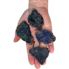 Düz Kesim Doğal Azurit Parça Malahit Karışımlı 121-2