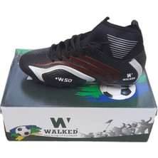 Blue White Çocuk Çoraplı Krampon Erkek Spor Ayakkabı Nefes Alabilir Yapı ile Konforlu Kullanım