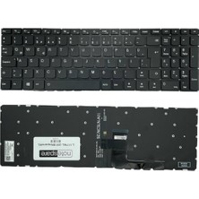 Notespare Lenovo ile Uyumlu V510-15IKB 80WQ01U3TX, V510-15IKB 80WQ024MTX Işıklı Klavye Siyah Tr
