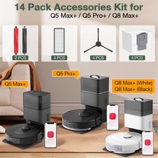 Ignition Roborock Q5 Max+ Q5 Pro+ Q8 Max+ Robot Süpürgeler Ana Yan Fırça Hepa Filtre Toz Torbaları Yedek Parçaları (Yurt Dışından)