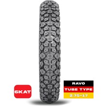 Ravo 2.75-17 Servis Tyres Motosiklet Lastiği Tube Type Sağlam Yol Tutuşu Menşei: Türkiye