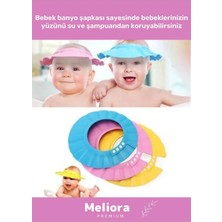 Fantazer Bebek Banyo Şapkası Duş Başlığı Ayarlanabilir Düğmeli Çocuk Küvet Göze Su Kaçırmayan Pembe Şapka
