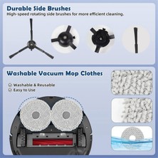Aiorwel Roborock Q Revo Pro / Q Revo Maxv / Q Revo S Elektrikli Süpürge Parçaları Için Aksesuar Seti Ana Fırça Filtreler Paspas Toz Torbaları (Yurt Dışından)
