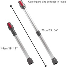 Aiorwel Dyson V7 V8 V10 V11 V15 Elektrikli Süpürge Dyson Aksesuarları Için Teleskopik Boru 45 Cm'den 70 Cm'ye Uzatılabilir (Yurt Dışından)