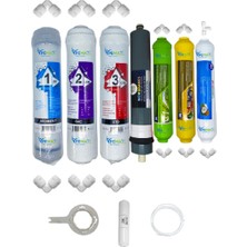 Pemax Water Solutions Pws Kapalı Kasa Su Arıtma Cihazına Uygun Std 7li Platinium Mebran Alkali+Mineral+Tatlandırıcı Set