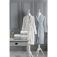 Bornoz Seti Dory Krem Gri