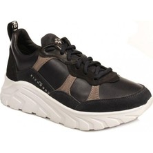 J. Richmond 8135 B Lacivert Deri ve Süet Yüksek Tabanlı Erkek Sneaker