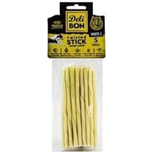 Delibon Ince Deri Burgu Çubuk Köpek Ödülü Beyaz 20 Adet