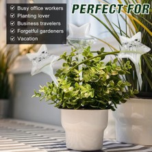 Huizongxu Parça Pvc Bitki Sulama Küreleri Yıldız Şekli Kendinden Sulama Ekici Ekleme Şeffaf Pvc Plastik Kendiliğinden Sulama Küreleri (Yurt Dışından)