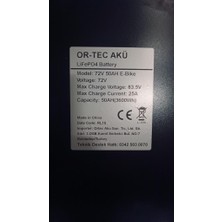 Ortec 72V 50AH Lifepo4 Bluetooth Özellikli - 72V 8.5A Li-Ion ve Lifepo4 Şarj Cihazı Seti