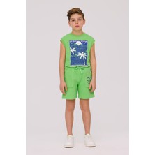 Beverly Hills Polo Club Erkek Çocuk Yeşil Şort