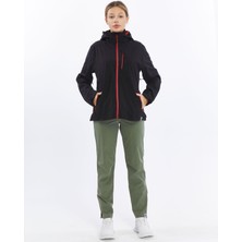 Mapamyumco Kadın Windbreaker Ceket Siyah Günlük Kullanım İçin Su Geçirmez ve Rüzgâr Geçirmez