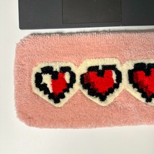 Verlora Studios Can Alıcı - Pixel Art Tasarımlı El Yapımı Tufting Klavye Halısı, Kaydırmaz Tabanlı