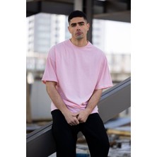 Woodroffe Düz Basic Baskısız Erkek Oversize T-Shirt Salaş Boyfirend