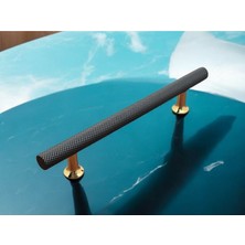 Derya  Mat Siyah Gold Mobilya Tv Ünitesi Konsol Mutfak Çekmece Dolap Kulpu 224 mm 22,4 cm 1 Adet